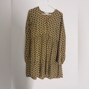 ANDREE BY UNIT Checkered Dress in Black and Gold